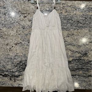 Torrid Midi Textured Cotton Tiered Dress